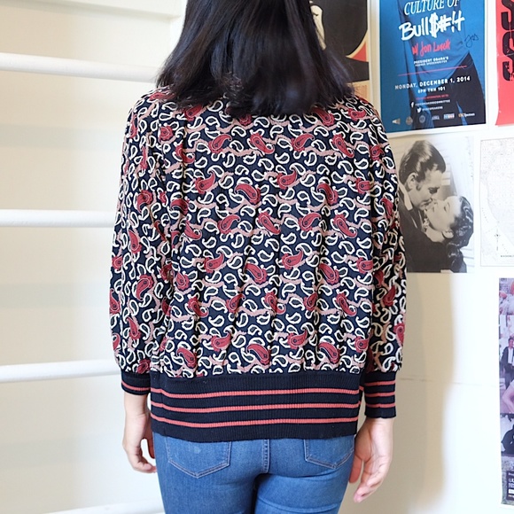 Vintage Black Red Open Cardigan Kimono - Picture 2 of 8